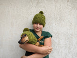 Mother & Dog Matching Knit Hat Snood Set