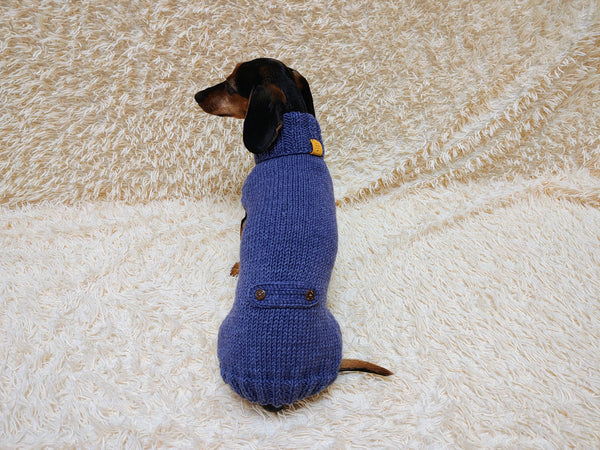 Winter wool coat for dog warm sweater for dachshund