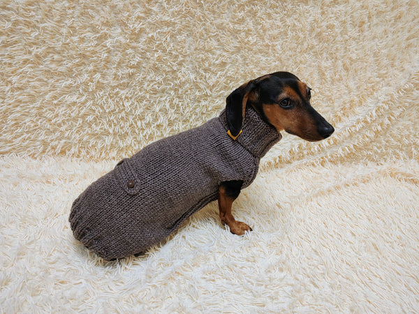 Winter wool coat for dog warm sweater for dachshund
