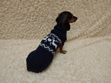 Christmas dog sweater with reindeer Norwegian pattern jumper for dachshund