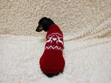 Christmas dog sweater with reindeer Norwegian pattern jumper for dachshund