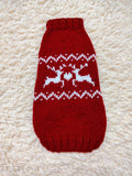 Christmas dog sweater with reindeer Norwegian pattern jumper for dachshund