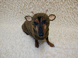 Christmas Reindeer Dog Costume Sweater and Hat Set