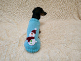 Christmas jumper outfit with snowman for dog pet