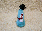 Christmas jumper outfit with snowman for dog pet