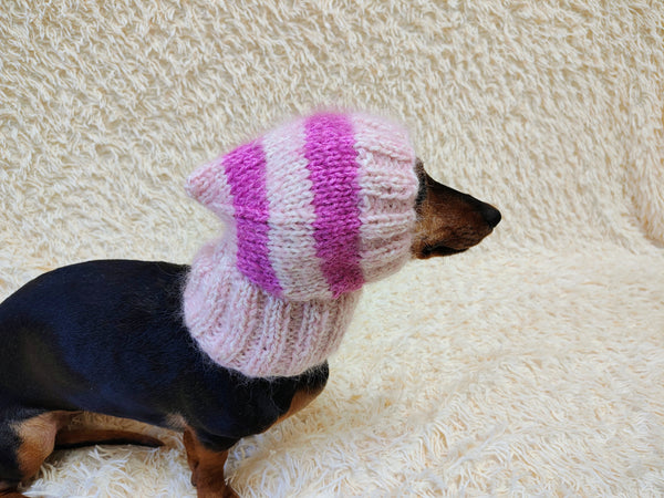 Mohair Wool Super Warm Winter Dog Hat, Hat dog warm winter with pompom