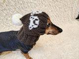 Hat with bears for dog-Warm Winter Dog Hat