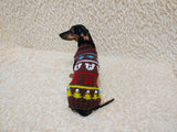 Trees, Gifts, Bears, Snowflakes Christmas sweater for dog bright festive costume , Holiday New Year clothes pet apparel outfit dachshund