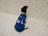 Santa Bear Christmas sweater for dog bright festive costume , Holiday  New Year warm clothes pet apparel outfit dachshund jamper photo shoot