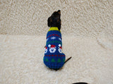 Santa Bear Christmas sweater for dog bright festive costume , Holiday  New Year warm clothes pet apparel outfit dachshund jamper photo shoot