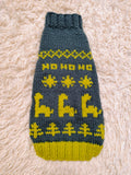 Snowflakes dinosaurs trees Christmas sweater for dog bright festive costume , Holiday  New Year clothes pet apparel outfit dachshund jamper