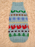 Tree squirrel snowflake Christmas sweater for dog bright festive costume , Holiday New Year clothes pet apparel outfit dachshund jamper