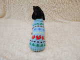 Tree squirrel snowflake Christmas sweater for dog bright festive costume , Holiday New Year clothes pet apparel outfit dachshund jamper