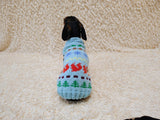 Tree squirrel snowflake Christmas sweater for dog bright festive costume , Holiday New Year clothes pet apparel outfit dachshund jamper