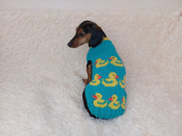 Dog clothes jumper with ducks