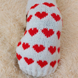 Jumper with hearts for dog valentine's day gift,Dachshund knitted heart sweater, clothing heart sweater, Valentine's day dog sweater