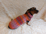 Knitted Melange Wool Pet Jumper Dog Clothes Sweater With Braid, jumper for small dogs, clothes sweater for dogs