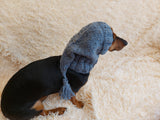 Winter alpaka wool Christmas clothes for dogs knitted hat with pompon, doxie clothes, doxie hat