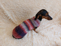 Sausage clothes knitted sweater, clothes warm sweater dachshund puppy, knitted sweater for dachshund dog, clothes for dachshunds