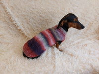 Sausage clothes knitted sweater, clothes warm sweater dachshund puppy, knitted sweater for dachshund dog, clothes for dachshunds