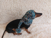 Christmas bright outfit dog hat with pompom,dachshund hat,Christmas clothes for dog photo shoot