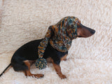 Christmas bright outfit dog hat with pompom,dachshund hat,Christmas clothes for dog photo shoot