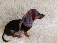 Winter hat for a dog with a pompom, christmas hat for a dachshund or small dog