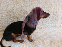 Winter hat for a dog with a pompom, christmas hat for a dachshund or small dog