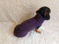 Alpaca wool warm winter sweater for pets,dachshund alpaca jumper with arans