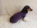 Alpaca wool warm winter sweater for pets,dachshund alpaca jumper with arans