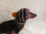 Hat dog Angora warm winter with pompom