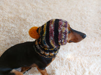 Hat dog Angora warm winter with pompom