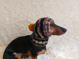 Hat dog Angora warm winter with pompom