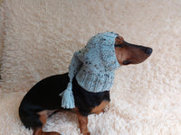 Winter alpaka wool Christmas clothes for dogs knitted hat with pompon, doxie clothes, doxie hat