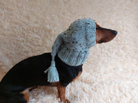 Winter alpaka wool Christmas clothes for dogs knitted hat with pompon, doxie clothes, doxie hat