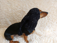 Winter alpaka wool Christmas clothes for dogs knitted hat with pompon, doxie clothes, doxie hat