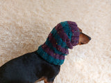 Alpaca Wool Snood Scarf hat For Dogs With Arans