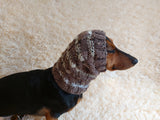 Alpaca Wool Snood Scarf hat For Dogs With Arans