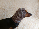 Alpaca Wool Snood Scarf hat For Dogs With Arans