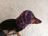 Alpaca Wool Snood Scarf hat For Dogs With Arans