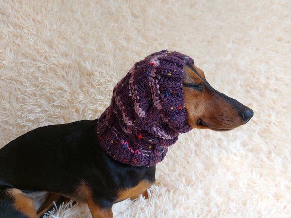 Alpaca Wool Snood Scarf hat For Dogs With Arans