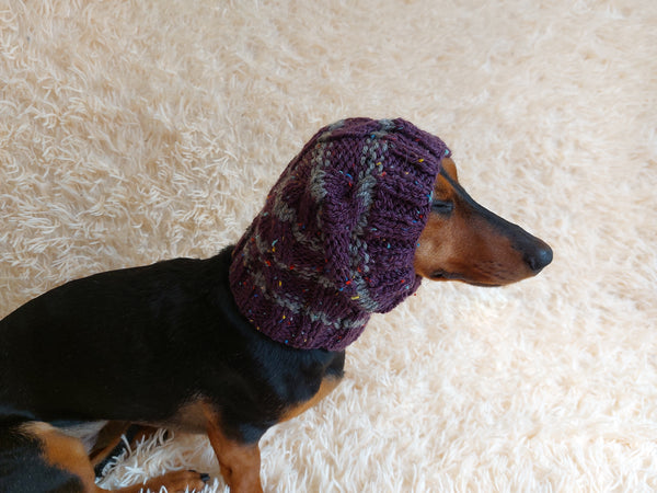 Alpaca Wool Snood Scarf hat For Dogs With Arans