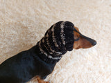 Alpaca Wool Snood Scarf hat For Dogs With Arans