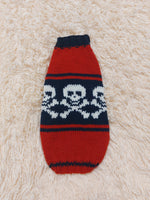 Halloween Pet Clothes Skull and Bones- Halloween Dog Sweater-Pirate sweater for dog skull with bones