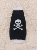 Halloween Pet Clothes Skull and Bones- Halloween Dog Sweater-Pirate sweater for dog skull with bones