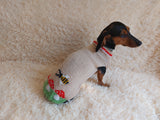 Fly Agaric and Bee Pet Clothes-mushroom Knit dog sweater