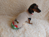 Fly Agaric and Bee Pet Clothes-mushroom Knit dog sweater