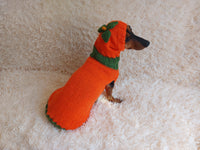 Pumpkin Halloween Clothes for Pets - Dog and Cat Pumpkin Sweater - Halloween Outfit Dachshund Pumpkin Costume