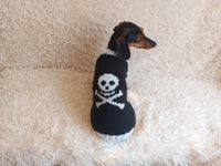 Halloween Pet Clothes Skull and Bones- Halloween Dog Sweater-Pirate sweater for dog skull with bones