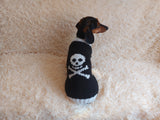 Halloween Pet Clothes Skull and Bones- Halloween Dog Sweater-Pirate sweater for dog skull with bones